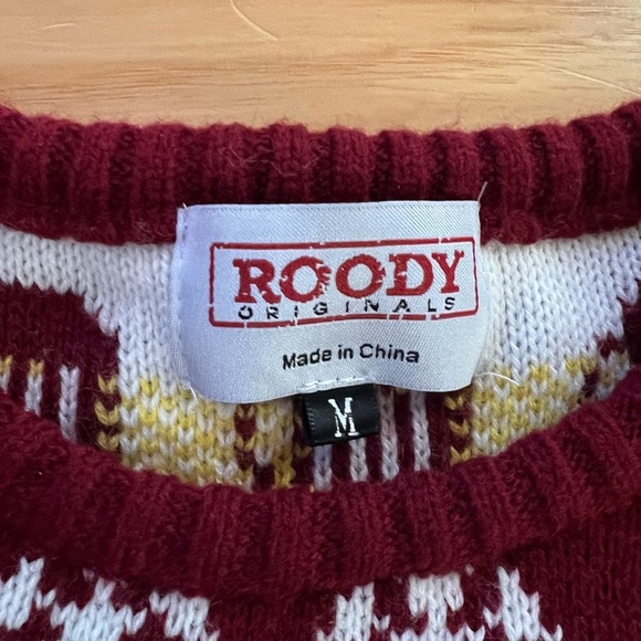 ROODY ORIGINALS HOLIDAY ALIENS BEER MUG CHRISTMAS SWEATER SIZE M - Picture 3 of 11